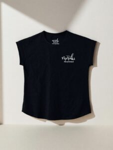 Ladies Round Neck Tee - Black - Image 2