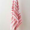 Meraki Cotton Blend Sarong – Watermelon with Candy Pink Trim