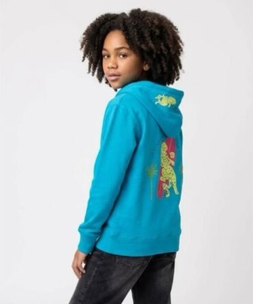 Turquoise Leopard Hoodie