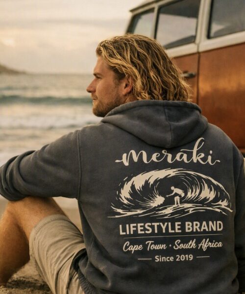 Pirate Black Vintage Surf Hoodie