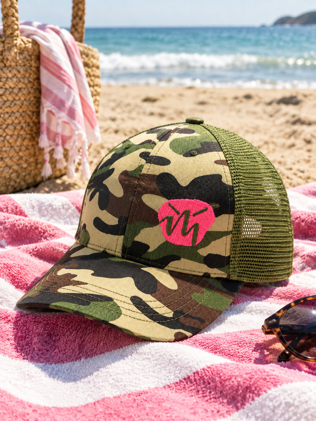 Trucker Cap - Camo Girl Ponytail - Image 2